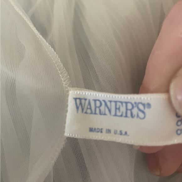 Vintage Warners s60s Intimate Small White Accordion Night Gown Sleeveless V Neck - Picture 12 of 12